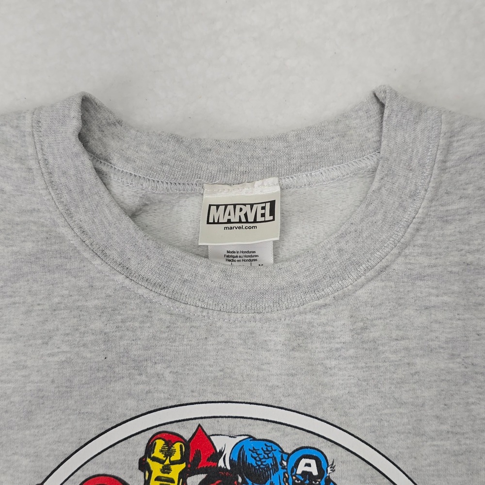 Marvel Avengers Graphic Sweatshirt Mens Medium Gray Crewneck Pullover - Picture 9 of 10